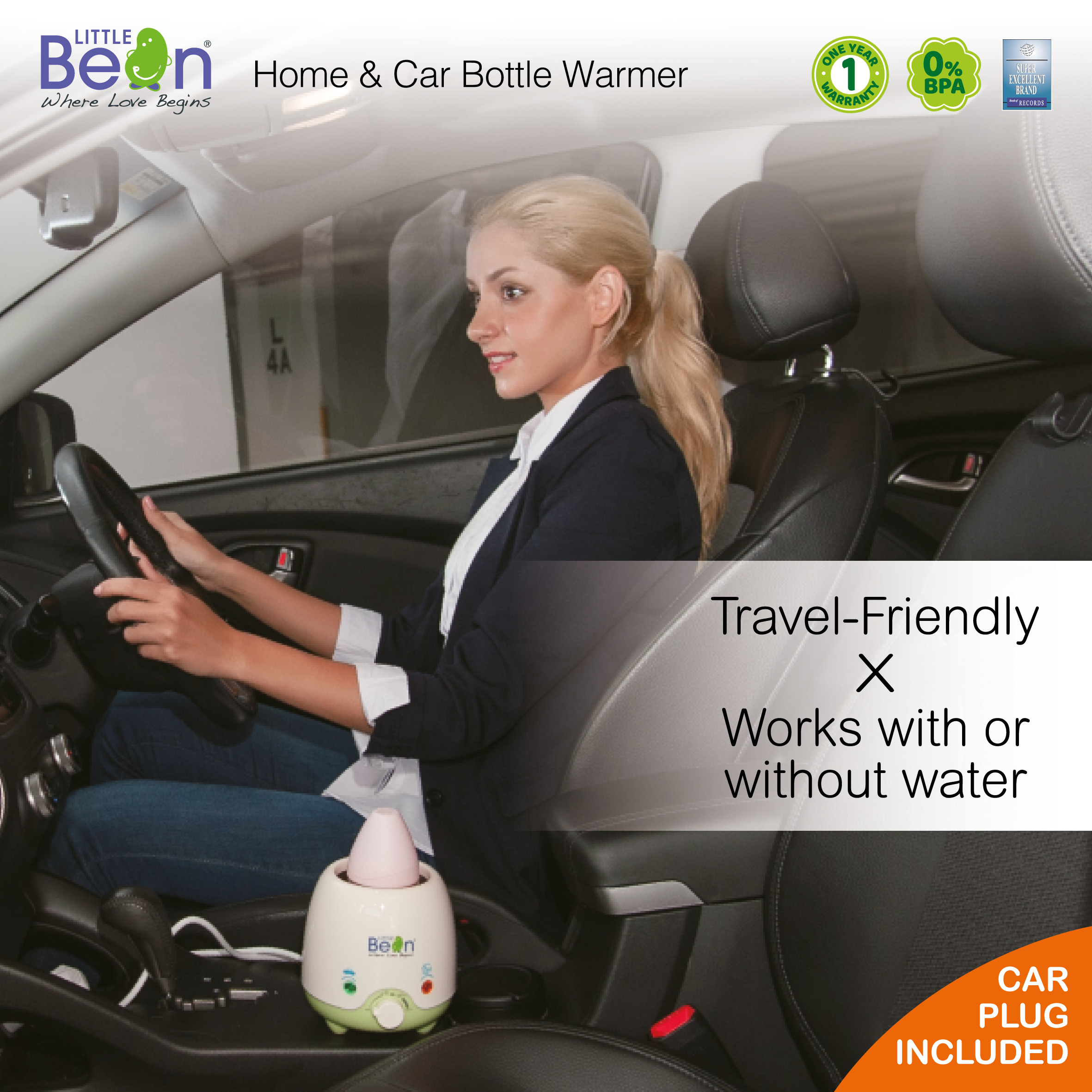 bottle warmer for car and home