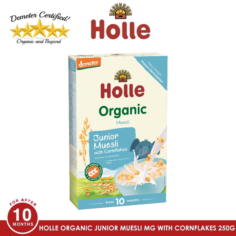 baby-fair HOLLE Organic Junior Muesli Multigrain with Cornflakes 250G