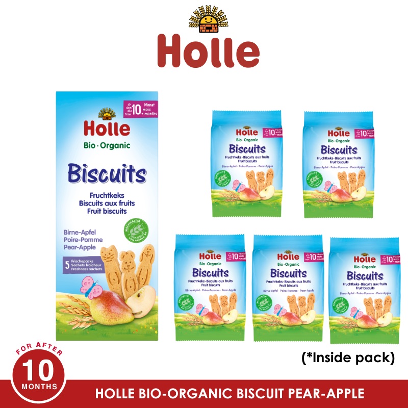 HOLLE Organic Biscuits Pear-Apple 125G