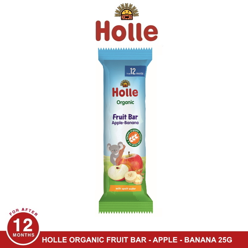 HOLLE Organic Fruit Bar Apple & Banana 25G