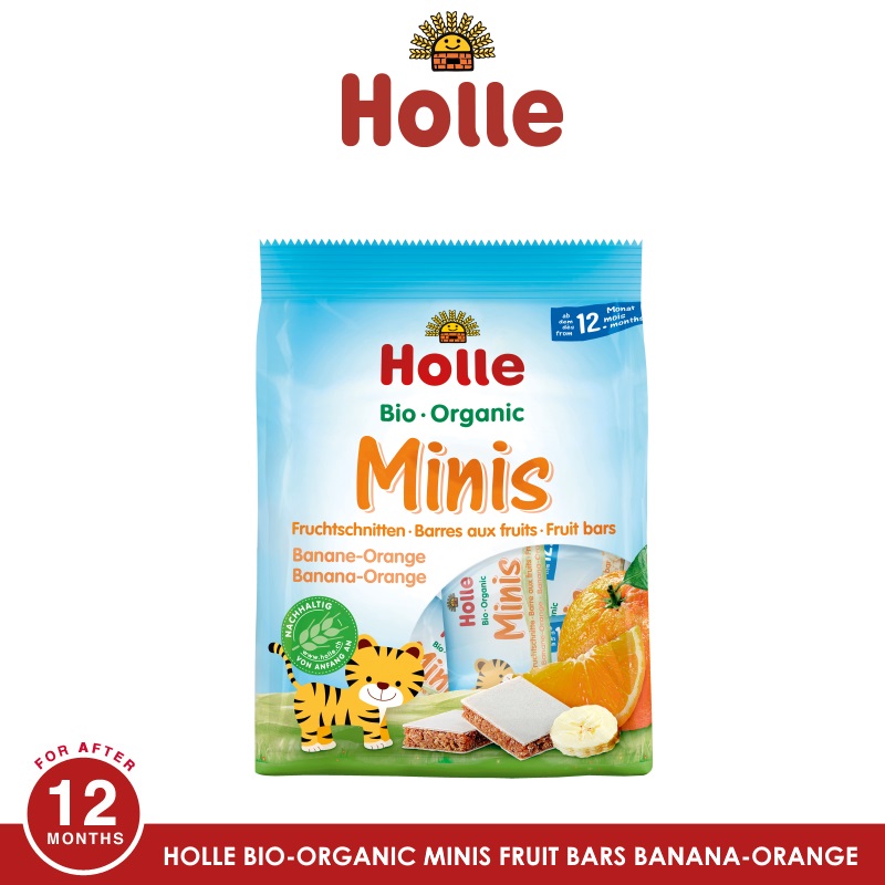 HOLLE Organic Minis Banana-Orange Fruit Bars 100G