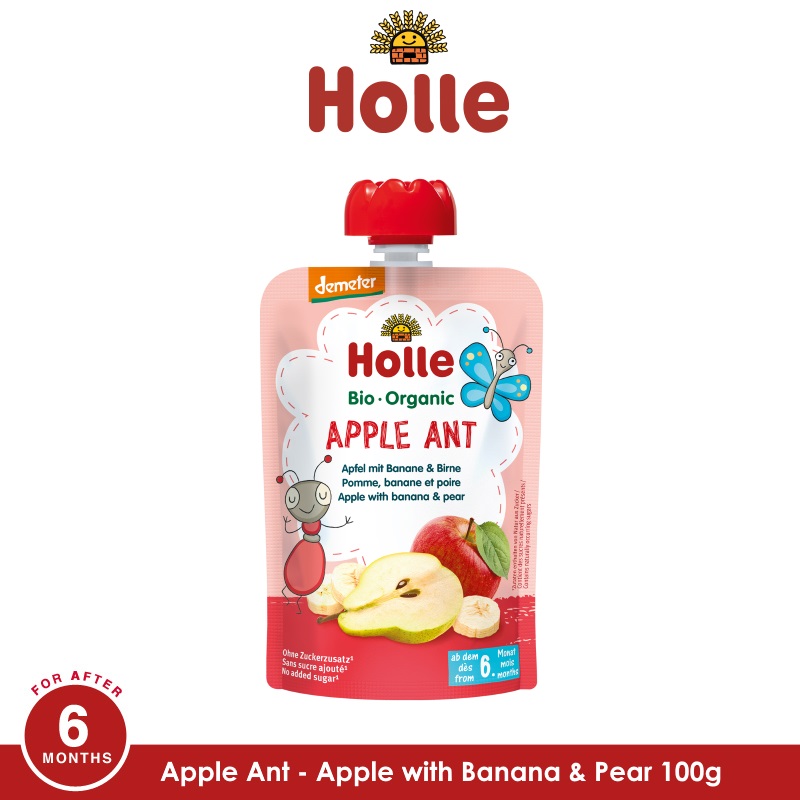 HOLLE Apple Ant - Pouch Apple with Banana & Pear 100G