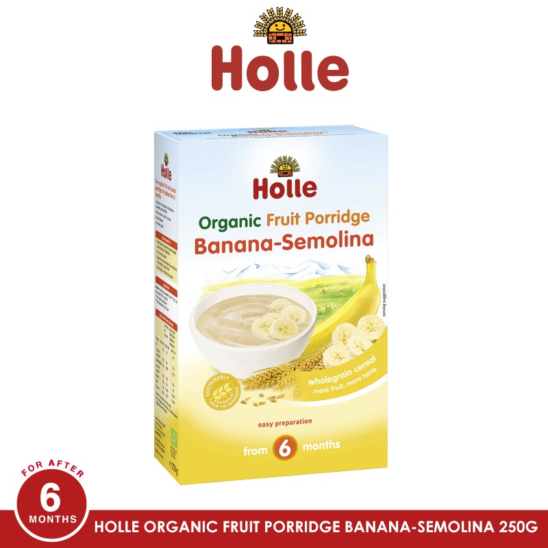 HOLLE Organic Fruit Porridge Banana- Semolina 250G