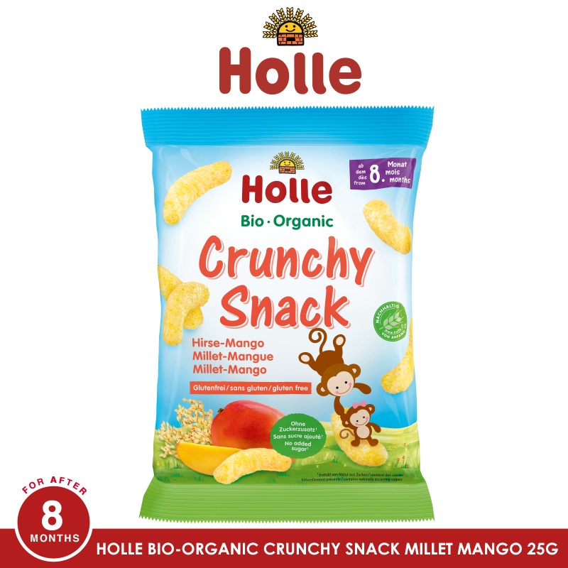 HOLLE Organic Crunchy Snack Millet - Mango 25G