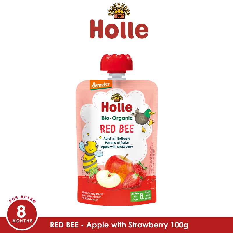 HOLLE Red Bee - Pouch Apple with Strawberry 100G