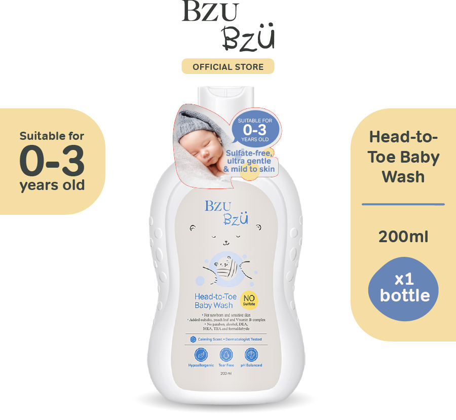 baby-fair Bzu Bzu Head-to-Toe Baby Wash 200ml