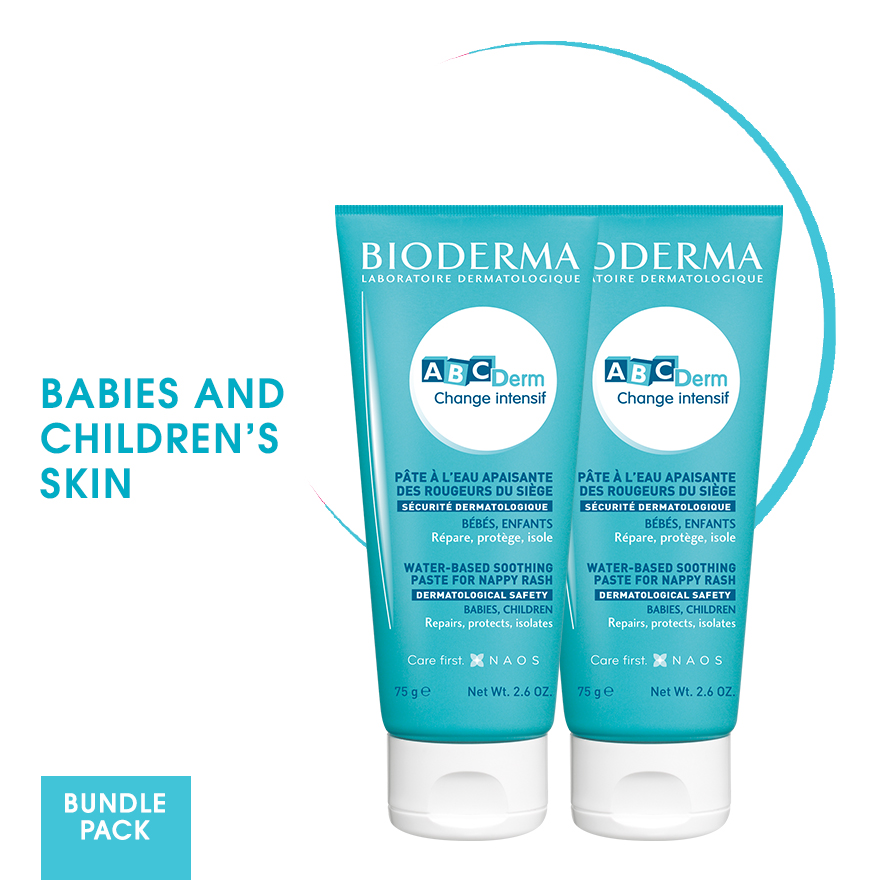 baby-fair Bioderma ABCDerm Change Intensif Nappy Rash Treatment Moisturiser (Babies and Children's Skin) 75g Twinpack