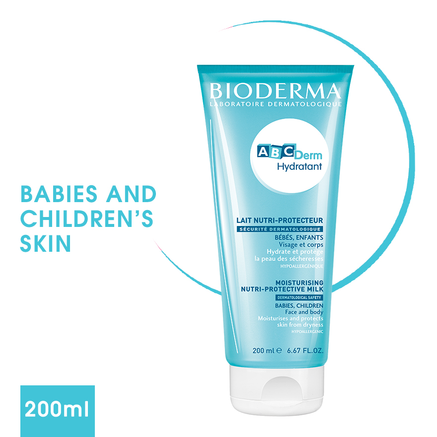 baby-fair Bioderma ABCDerm Hydratant Nutri-Protective Face and Body Moisturiser (Babies and Children's Skin) 200ml