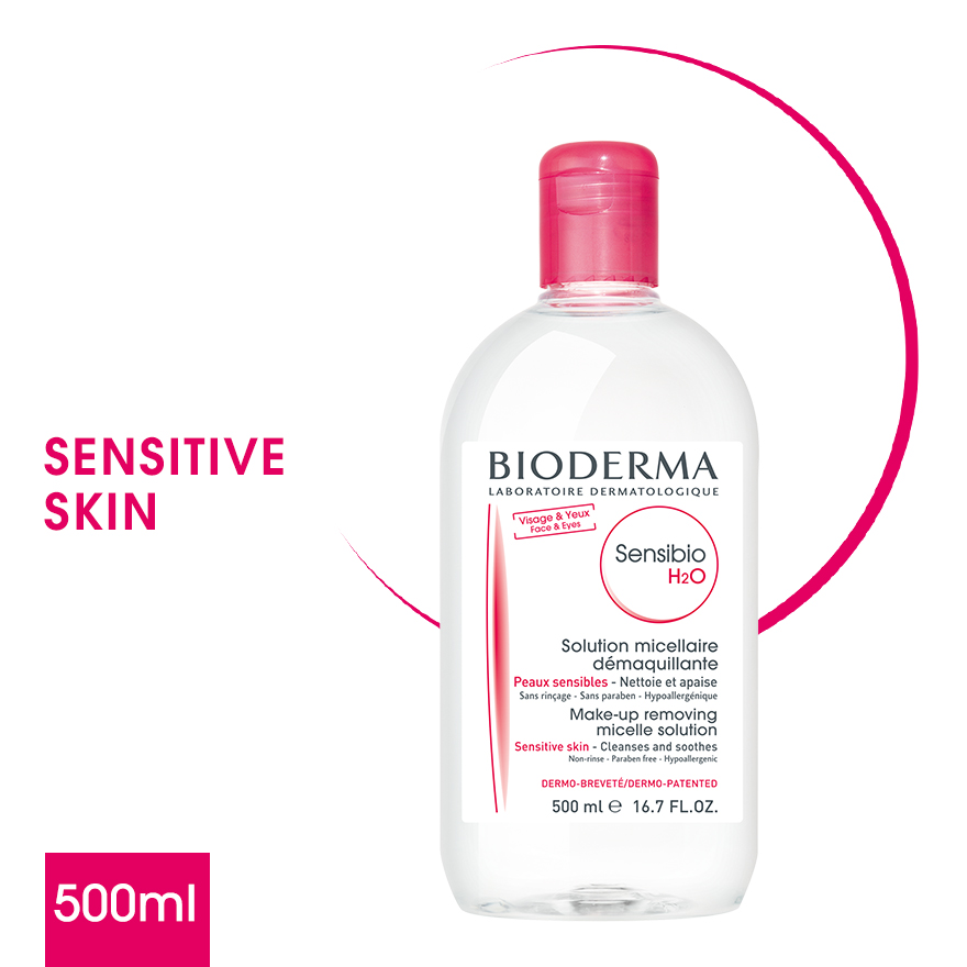 baby-fair Bioderma Sensibio H2O Soothing Micellar Water (Facial Non-Rinse Cleanser for Sensitive Skin) 500ml