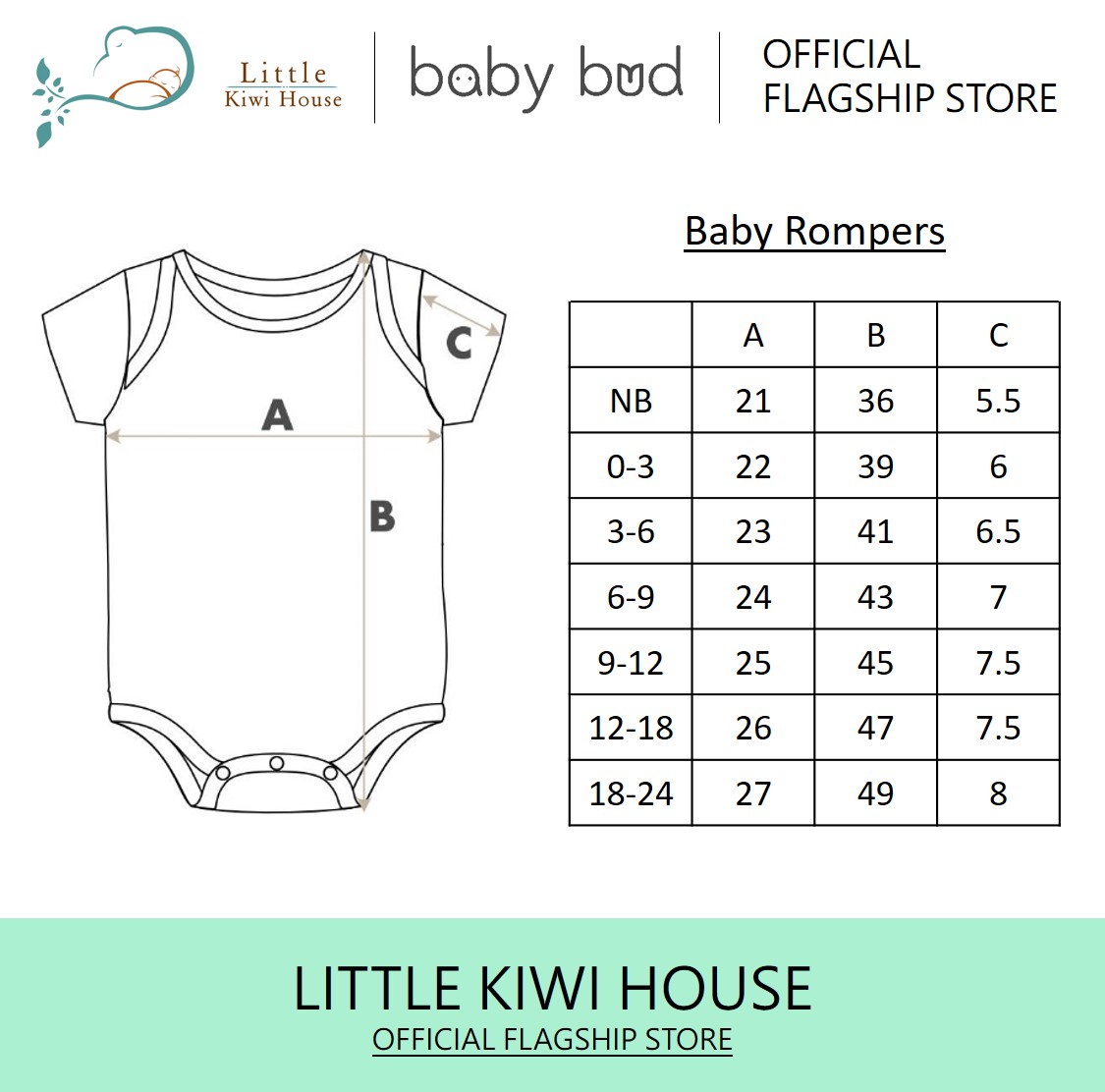Baby Bud Baby Short Sleeve Romper | from Newborn | 100% US Cotton | Softer & More Durable