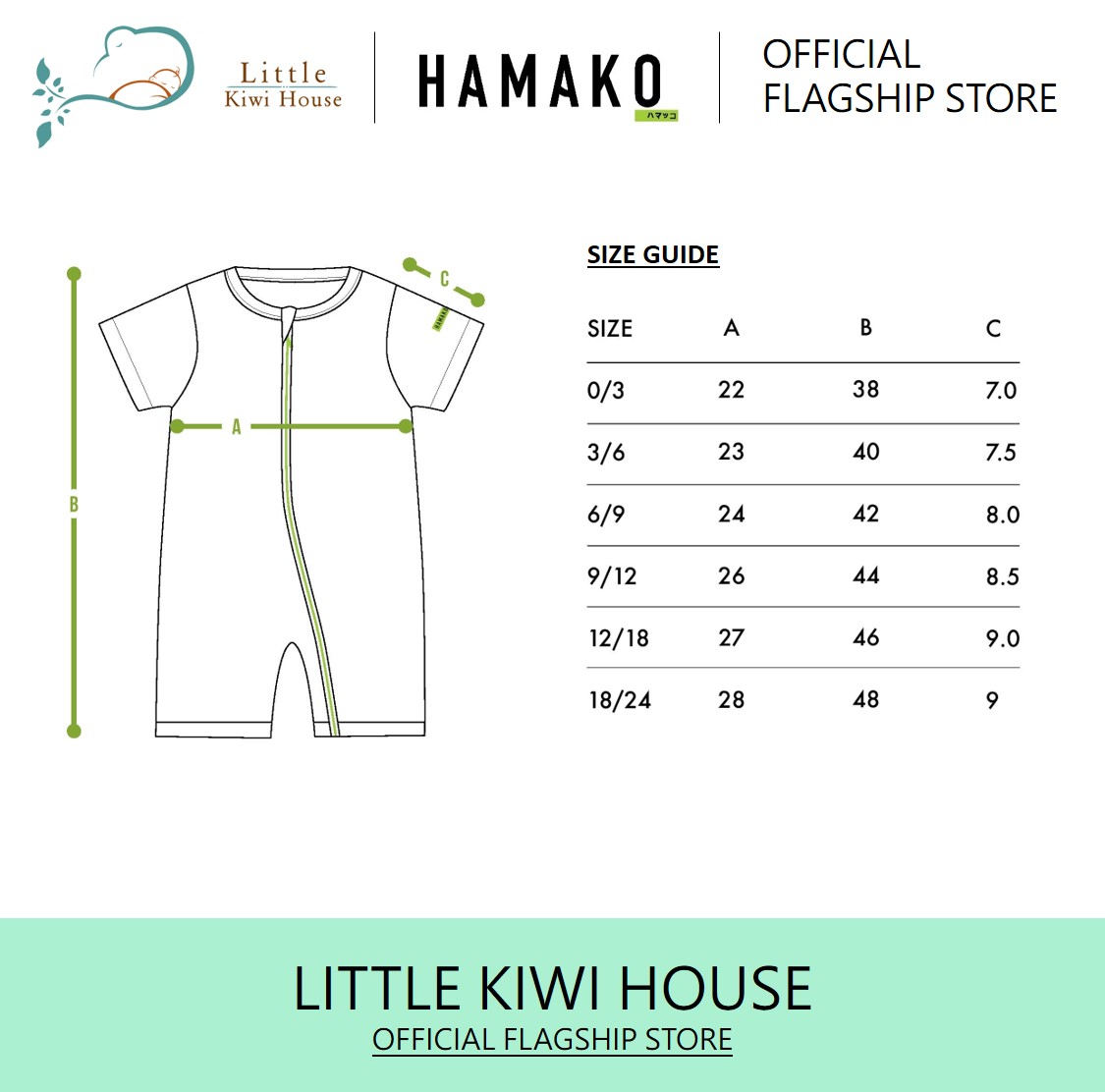 Hamako Baby 2Way Zip Onesie | from Newborn | Safe for Sensitive Skin | Premium Grade Tencel Intimate