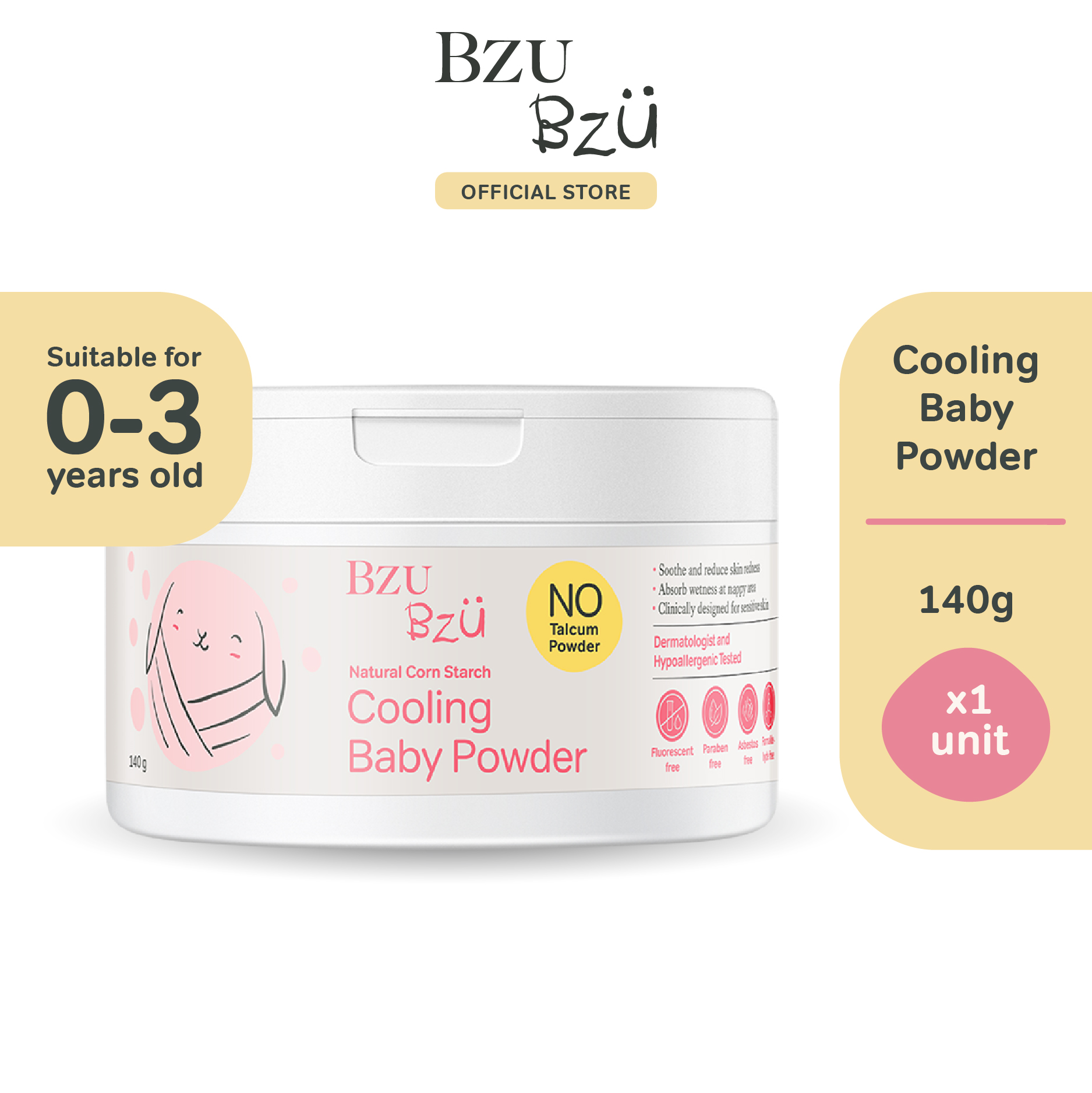 baby-fair Bzu Bzu Cooling Baby Powder 140ml