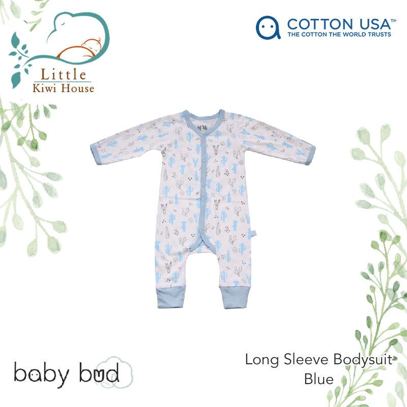 Baby Bud Baby Long Sleeve Bodysuit | from Newborn | 100% US Cotton | Softer & More Durable