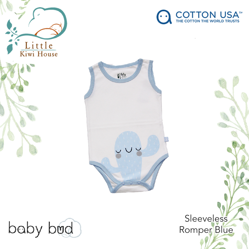 Baby Bud Baby Sleeveless Romper | from Newborn | 100% US Cotton | Softer & More Durable