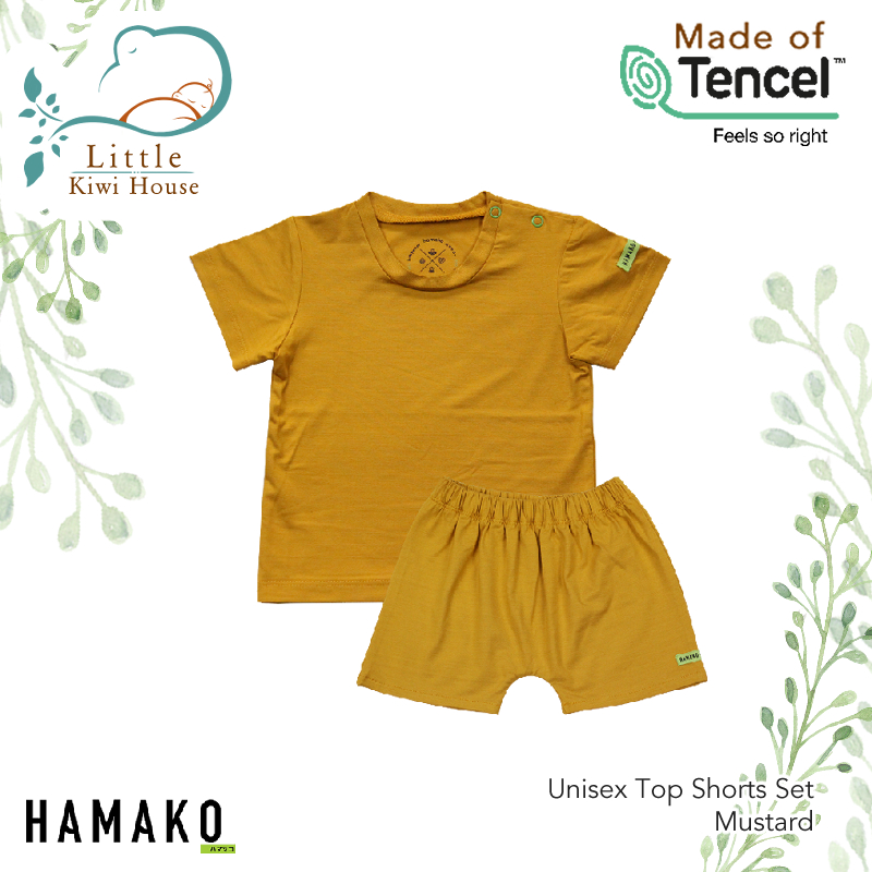 Hamako Baby Unisex Top + Shorts Set | from Newborn | Safe for Sensitive Skin | Premium Grade Tencel Intimate