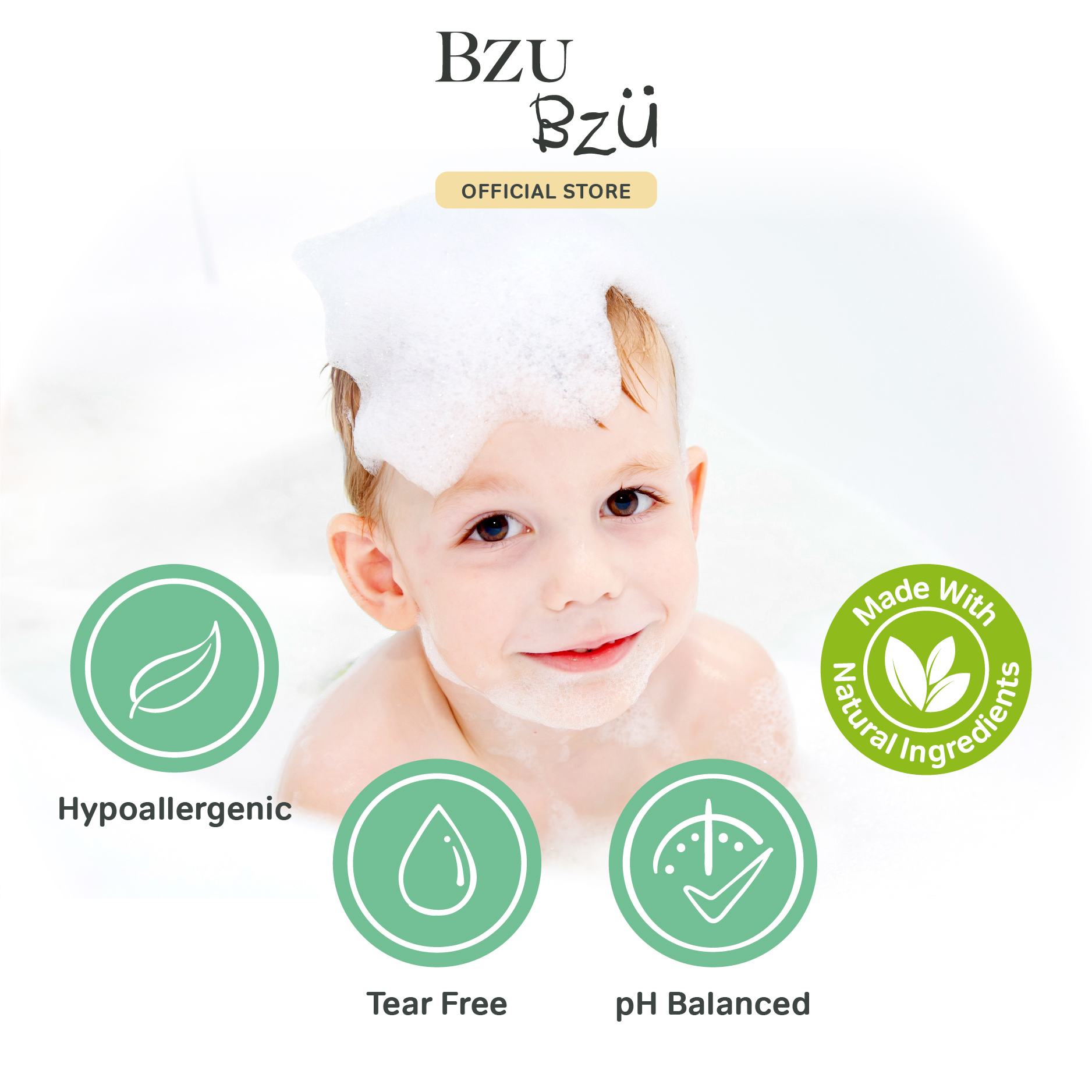 Bzu Bzu Fresh Cooling Kids Shampoo 600ml