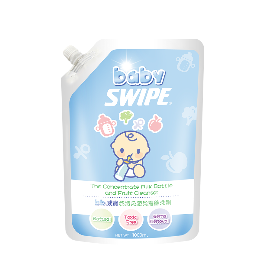 baby-fair babySWIPE Milk Bottle & Fruit Cleanser 1L (Pouch Pack)