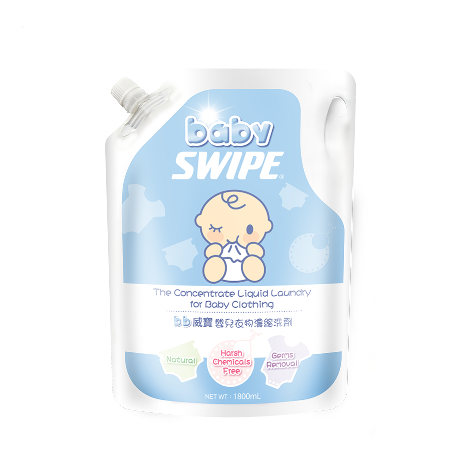 baby-fair babySWIPE Concentrate Liquid Laundry for Baby Clothing (Pouch Pack) 1.8L