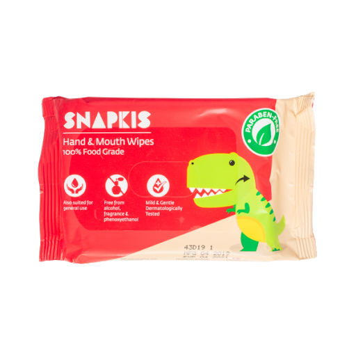 Snapkis Hand & Mouth Wipes (20pc) Bundle of 2