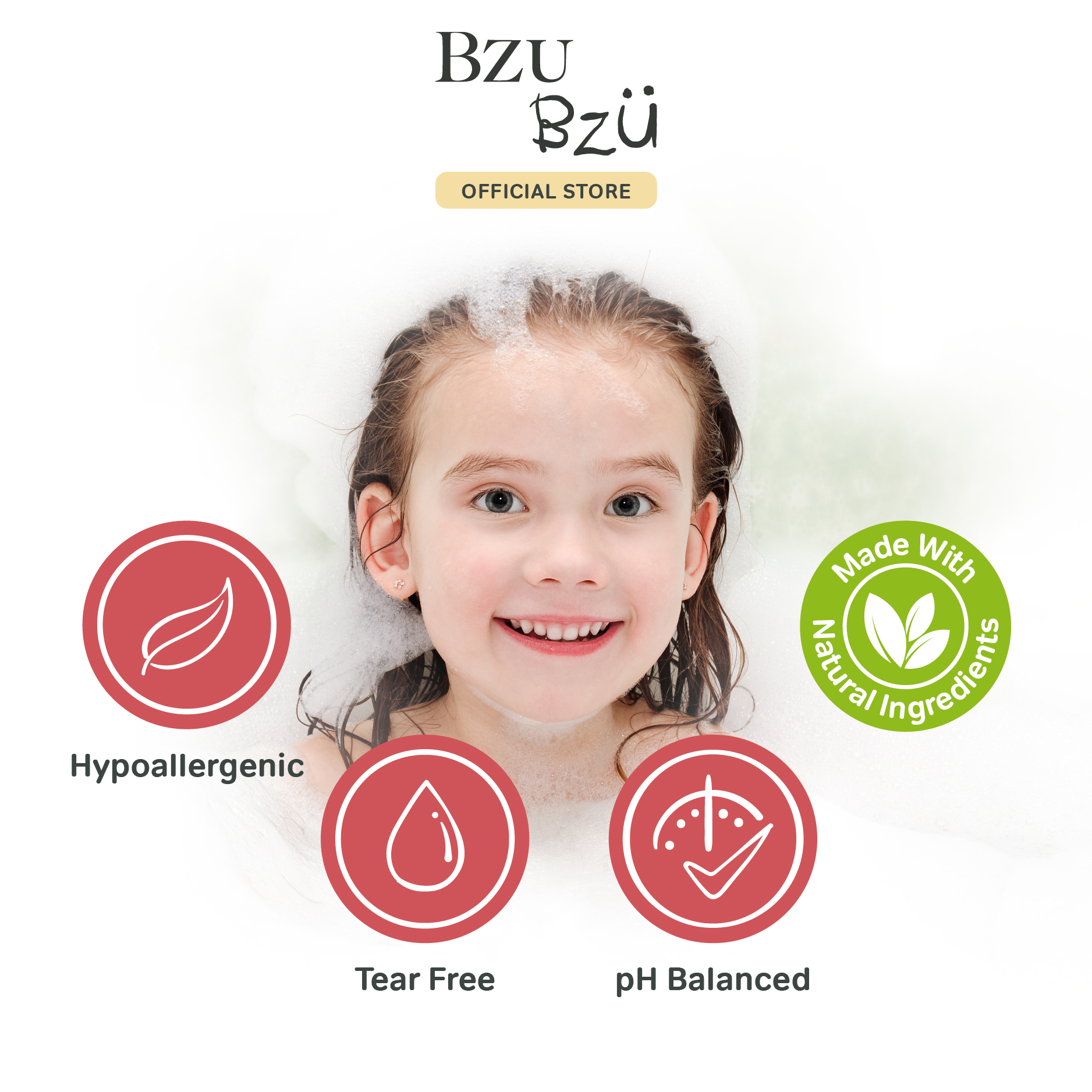 Bzu Bzu Silky Soft Kids Shampoo 600ml