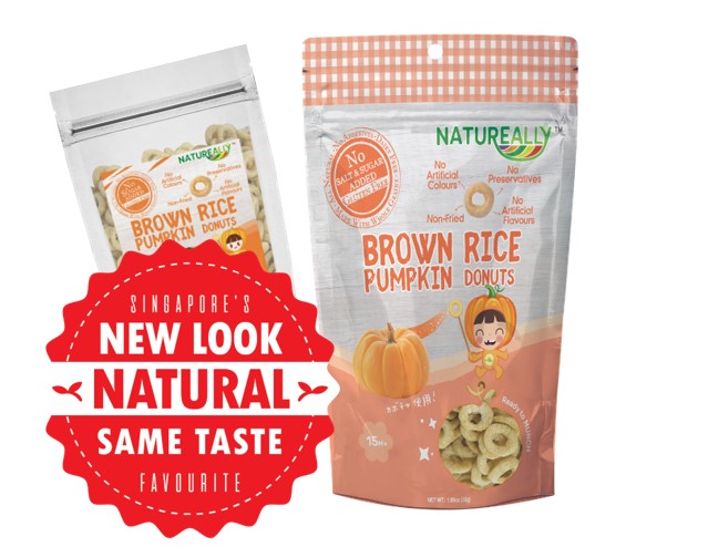 NATUREALLY Brown Rice On The Go Puff Pumpkin Donuts (No Sugar, Salt & Msg Added)- 15m+
