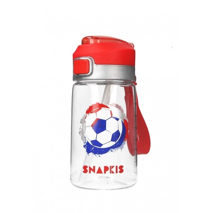 Snapkis Straw Water Bottle Football (400ml)