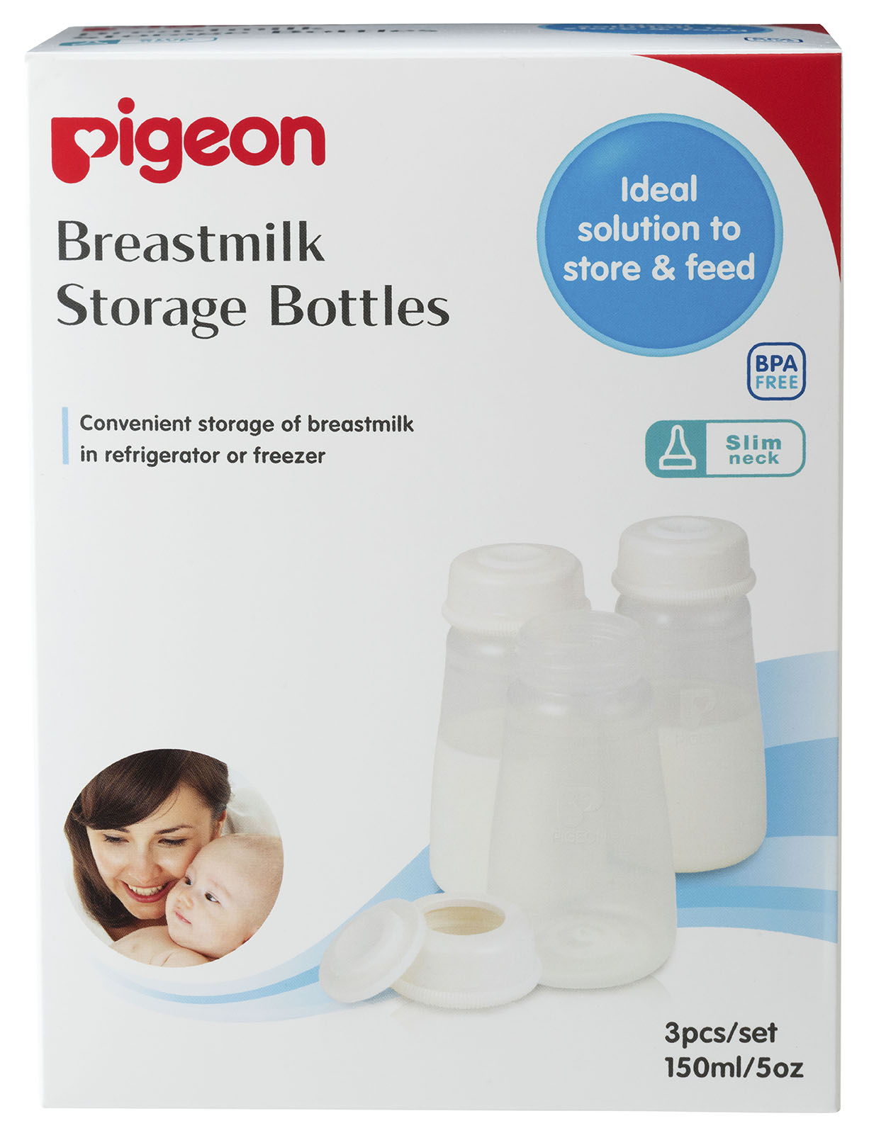 Pigeon SN Breast Milk Storage Bottle (PP) 3Pcs/Set