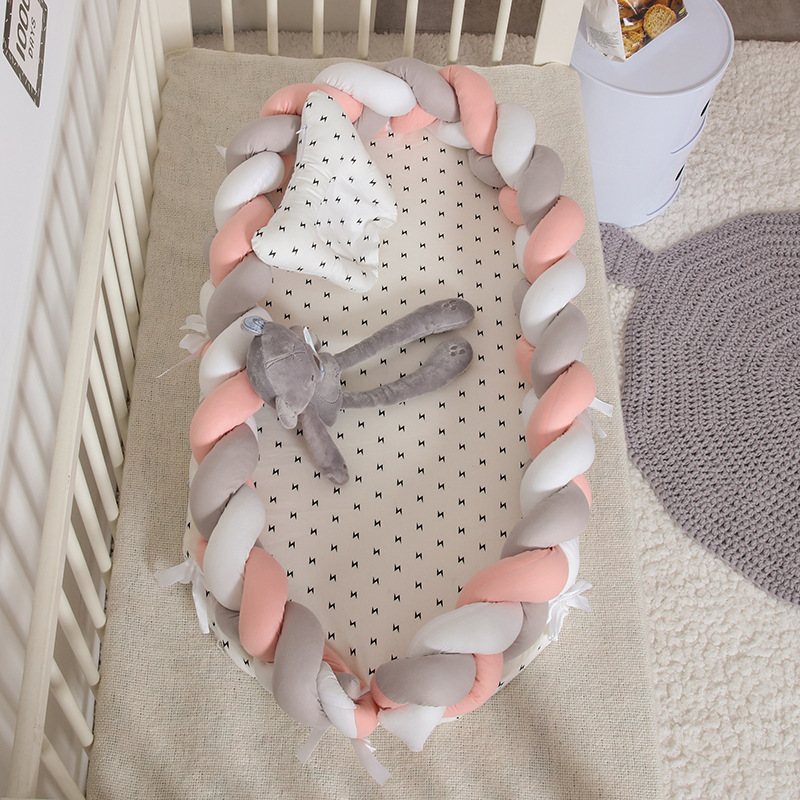 Baby Sleeper/Free Vacuum Bag/Portable Baby Bassinet Basket 100% Organic Cotton Safety Sleepping