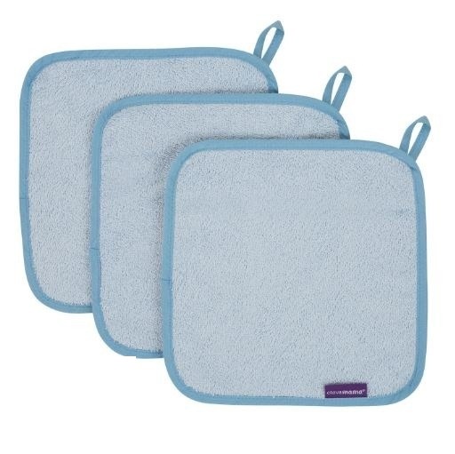 Clevamama Bamboo Baby Washcloth (3-Pack) (Assorted Colors)