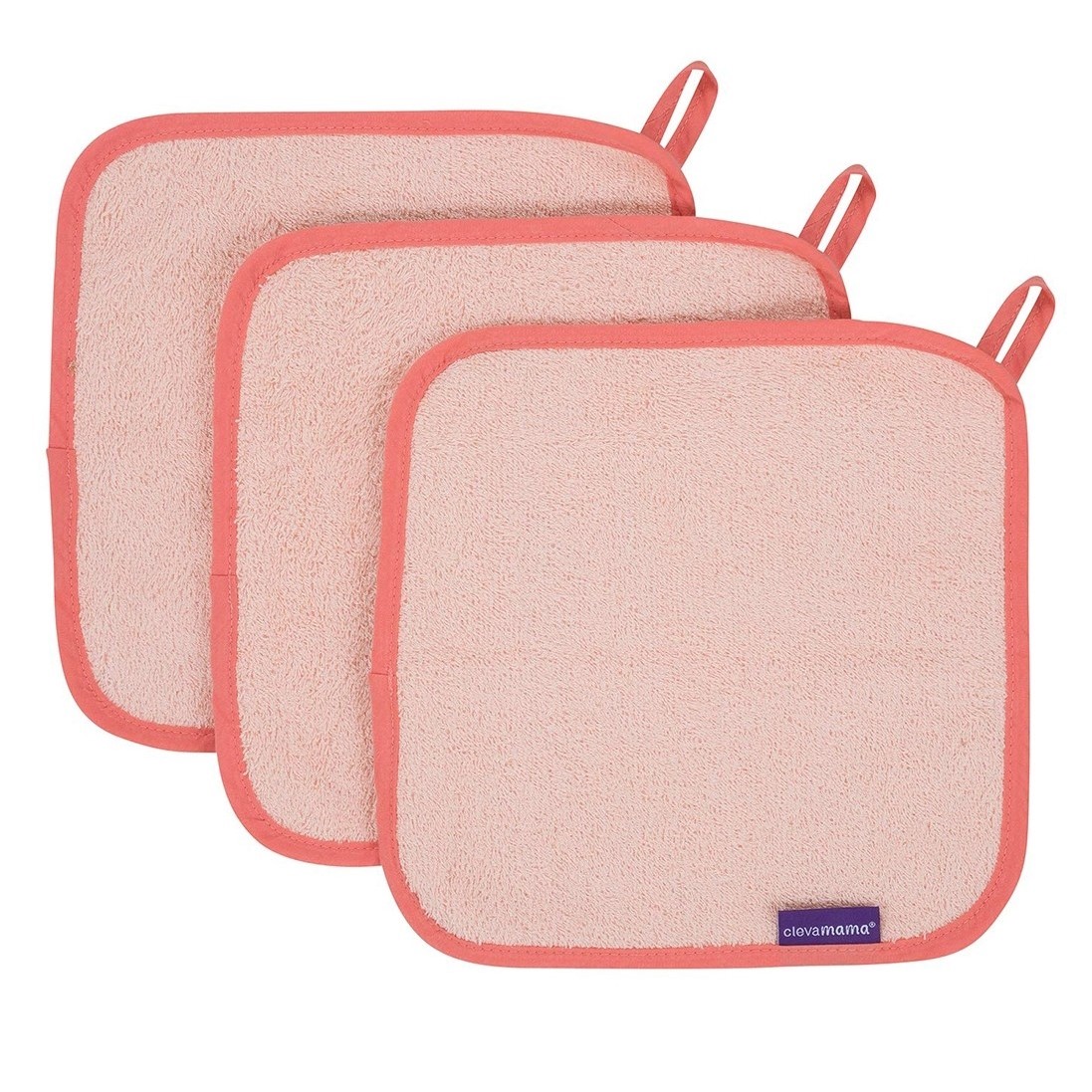 Clevamama Bamboo Baby Washcloth (3-Pack) (Assorted Colors)