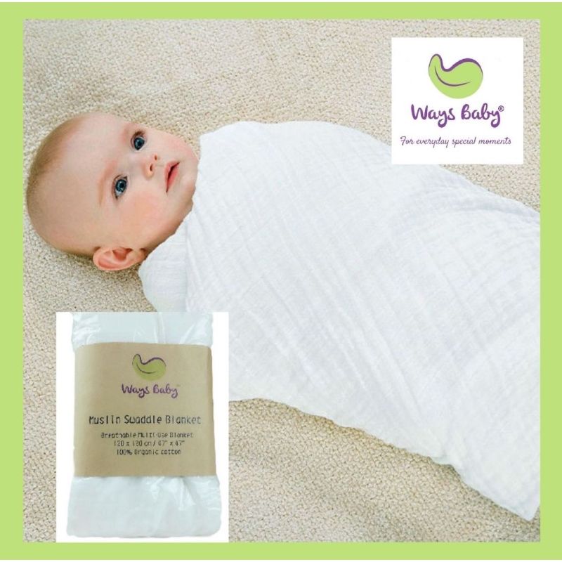 baby-fair Ways Baby Muslin Swaddle Blanket