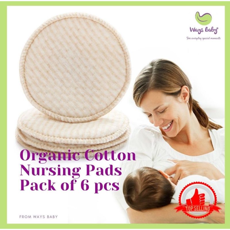 Ways Baby Reusable Organic Cotton Nursing Pads (6pcs)