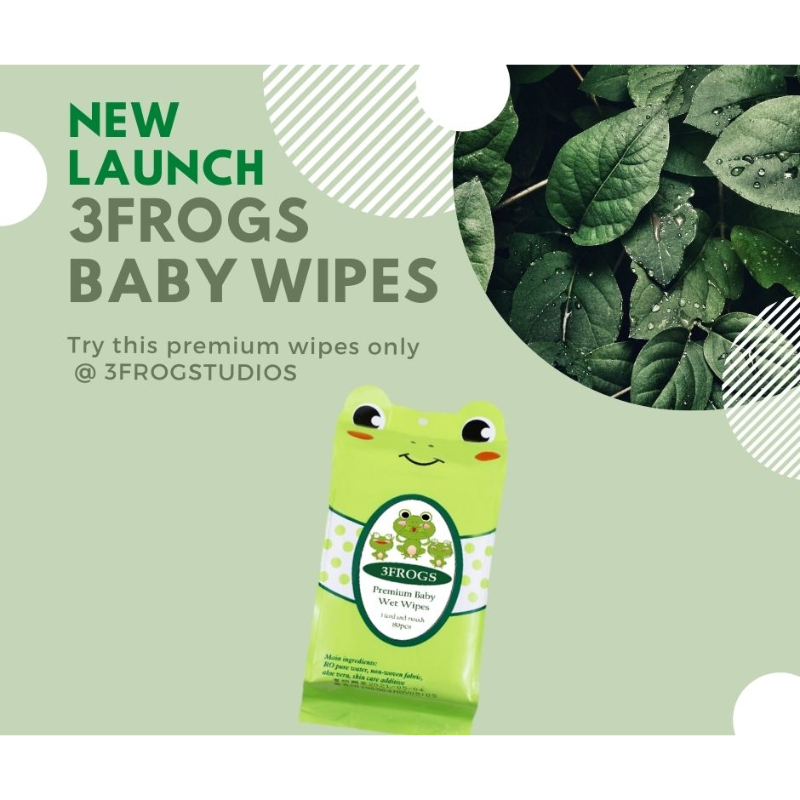3FROGS Baby Wipes with Cap X 9 packs