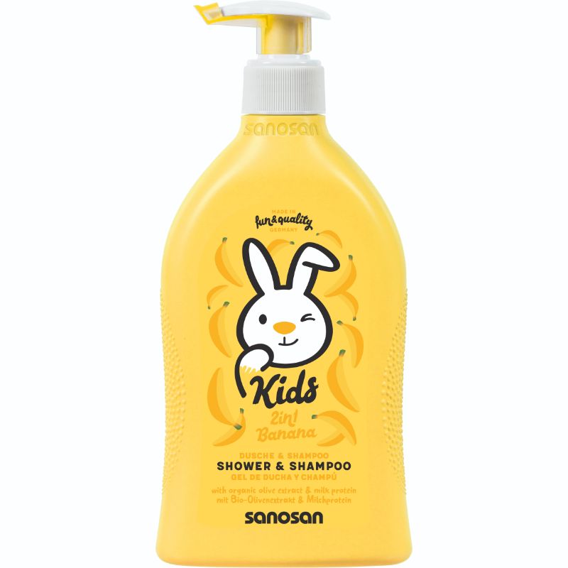 [Mix & Match - 2 for $30] sanosan Kids Shower & Shampoo - Banana / Raspberry / Strawberry 400ml