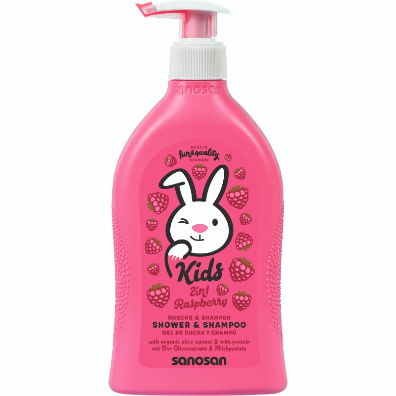 sanosan Kids Shower & Shampoo - Raspberry 400ml