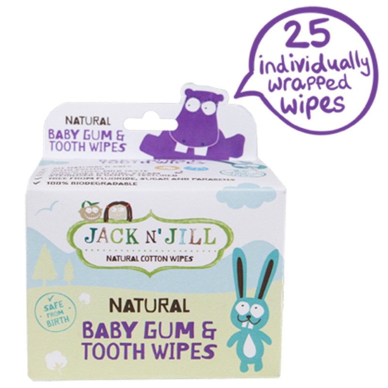 Jack N Jill Natural Baby Gum & Tooth Wipes 25s