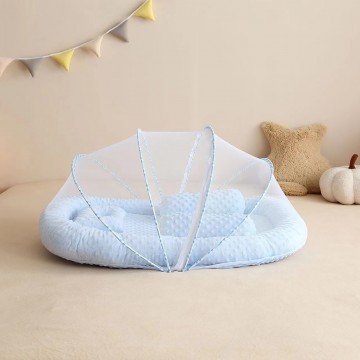 Lucky Baby Pop Up Portable Bed With Pillow + Bolster W/Mosquito Net (2 Colour Option)