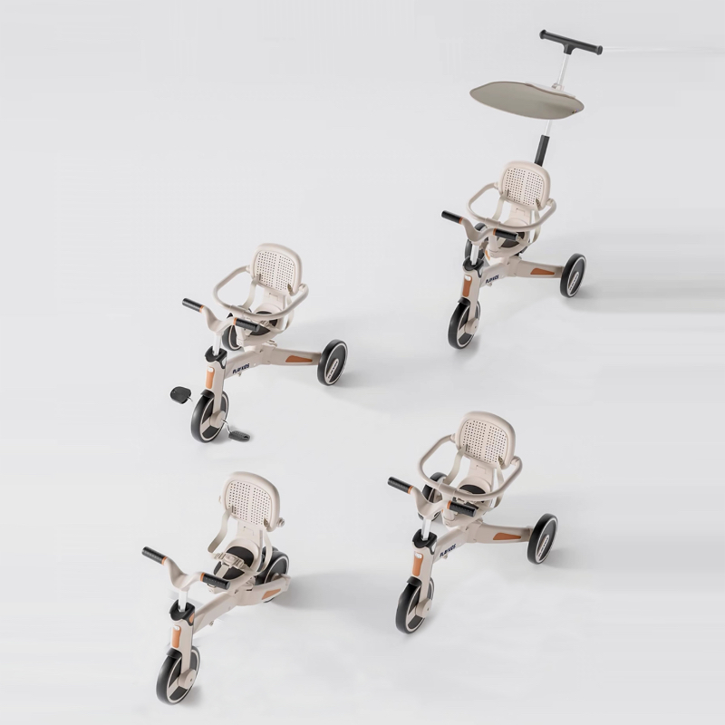 Playkids 4 In 1 Multi-Functional Tricycle With Shade