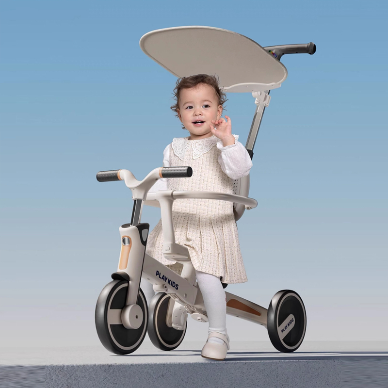 Playkids 4 In 1 Multi-Functional Tricycle With Shade