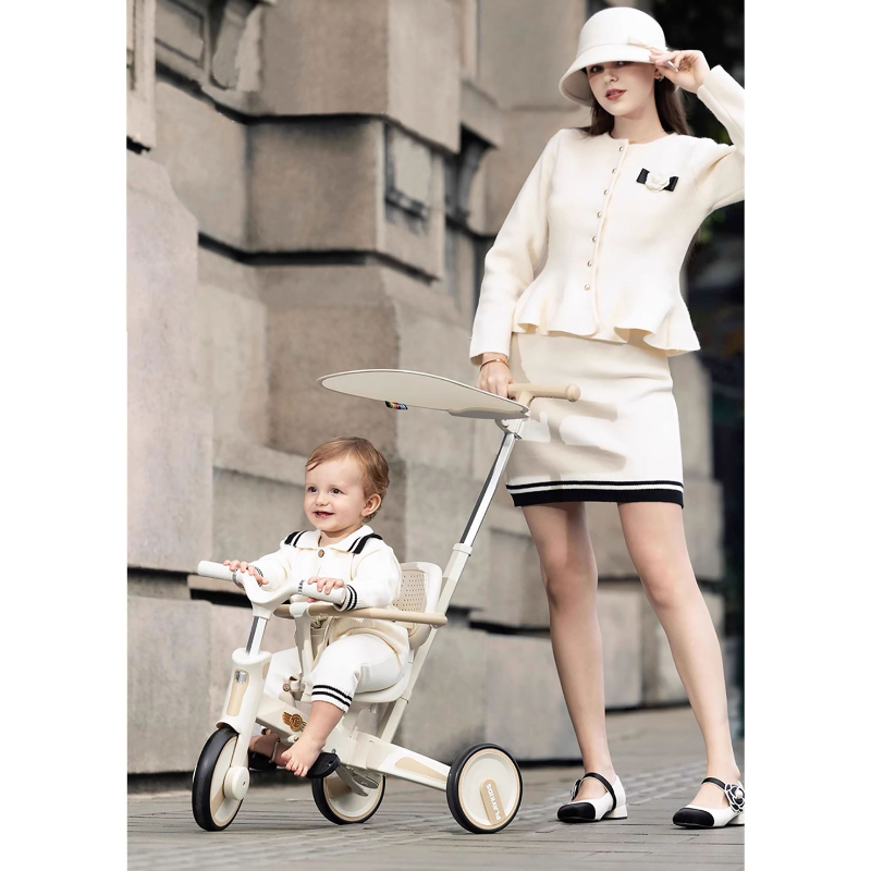 Playkids 4 In 1 Multi-Functional Tricycle With Shade
