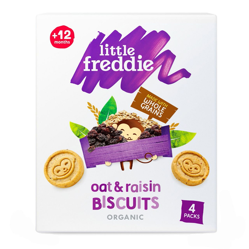 Little Freddie Organic Oat & Raisin Biscuits - 80g (12m+)