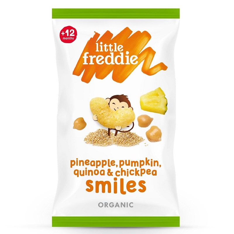 Little Freddie Pineapple, Pumpkin, Quinoa & Chickpea Smiles Snack [BEST BEFORE 2 Aug 2020] 