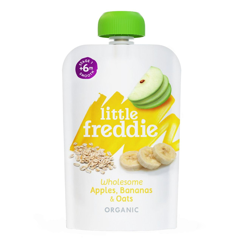 Little Freddie Puree Wholesome Apples, Bananas & Oats - 100g