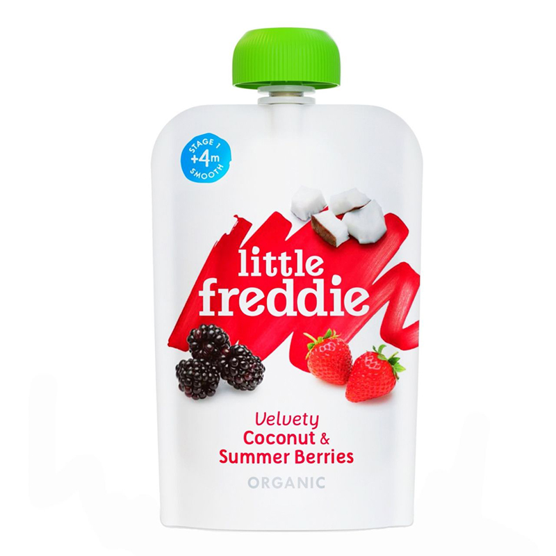 Little Freddie Fruit & Vegetable Puree - Velvety Coconut & Summer Berries - 100g