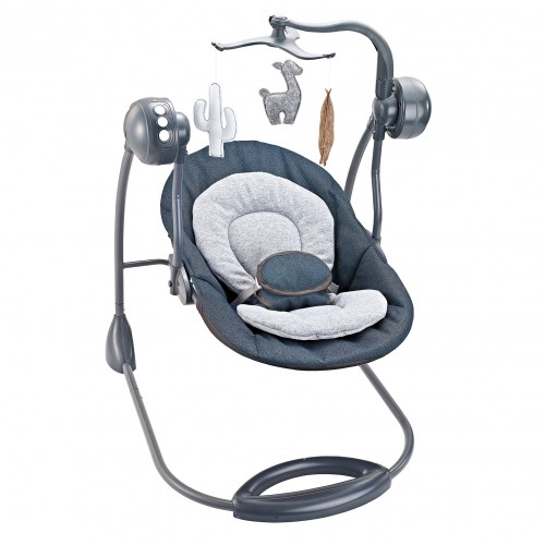 Lucky Baby Infant to Todler Deluxe Portable Electric Swing (Musical Toy) - Black