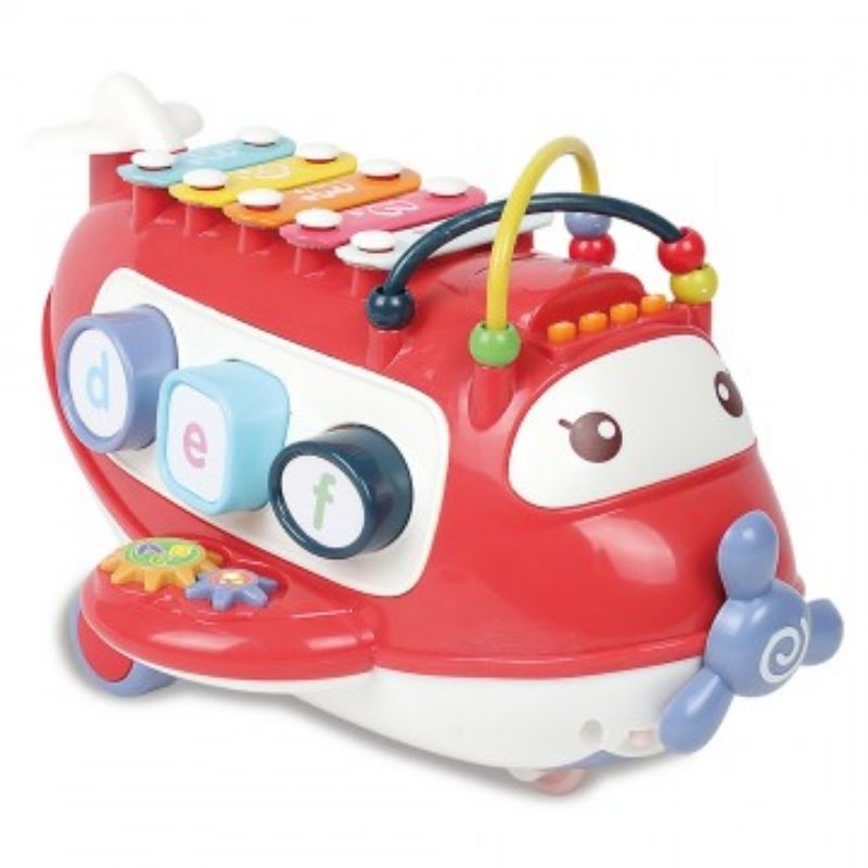 Lucky Baby Education Aircraft Xylophone - Red