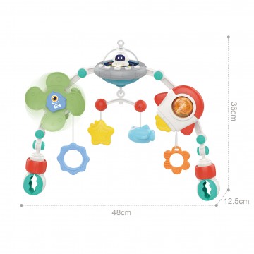 Lucky Baby Baby Travel Musical Play Arch on Stroller/Crib/Carseat - Galaxy