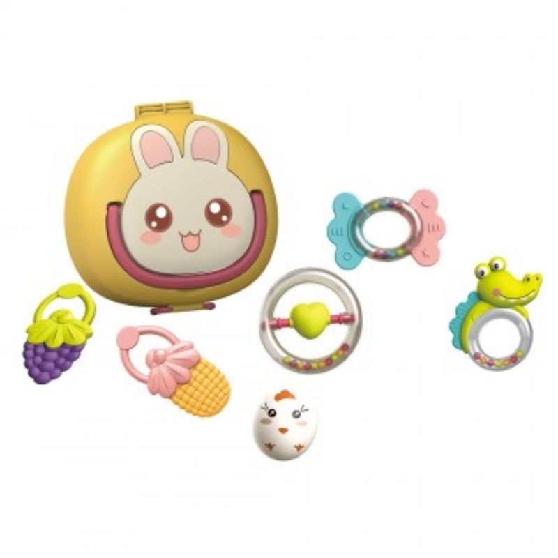 Lucky Baby 6pcs Baby Rattle/Teether Travel Box