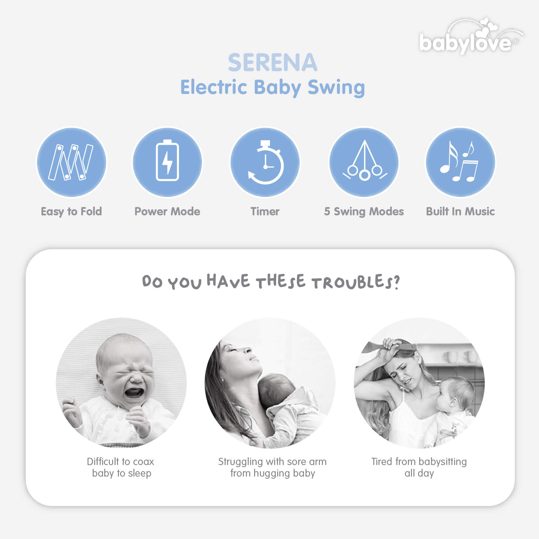 Babylove BL Serena Baby Swing