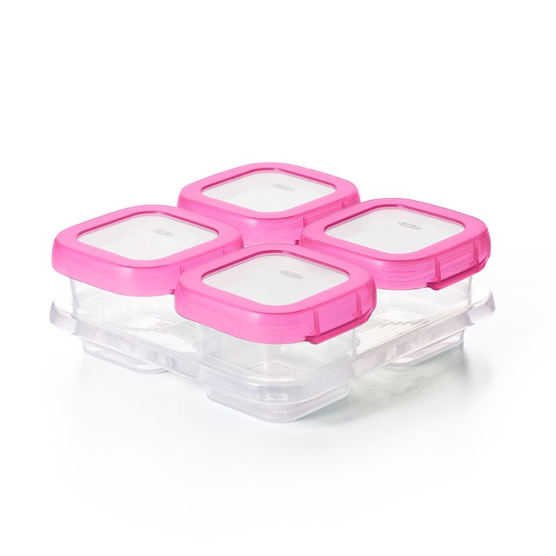 OXO TOT Baby Blocks Freezer Storage Containers 4oz - Pink